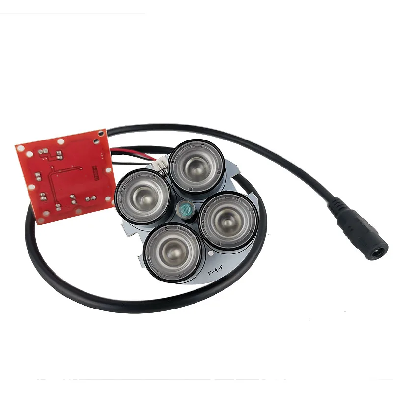 Infrared light 4 pcs Array IR LED board Visible 850nm Light for Illuminator CCTV Camera night vision +cable | Безопасность и