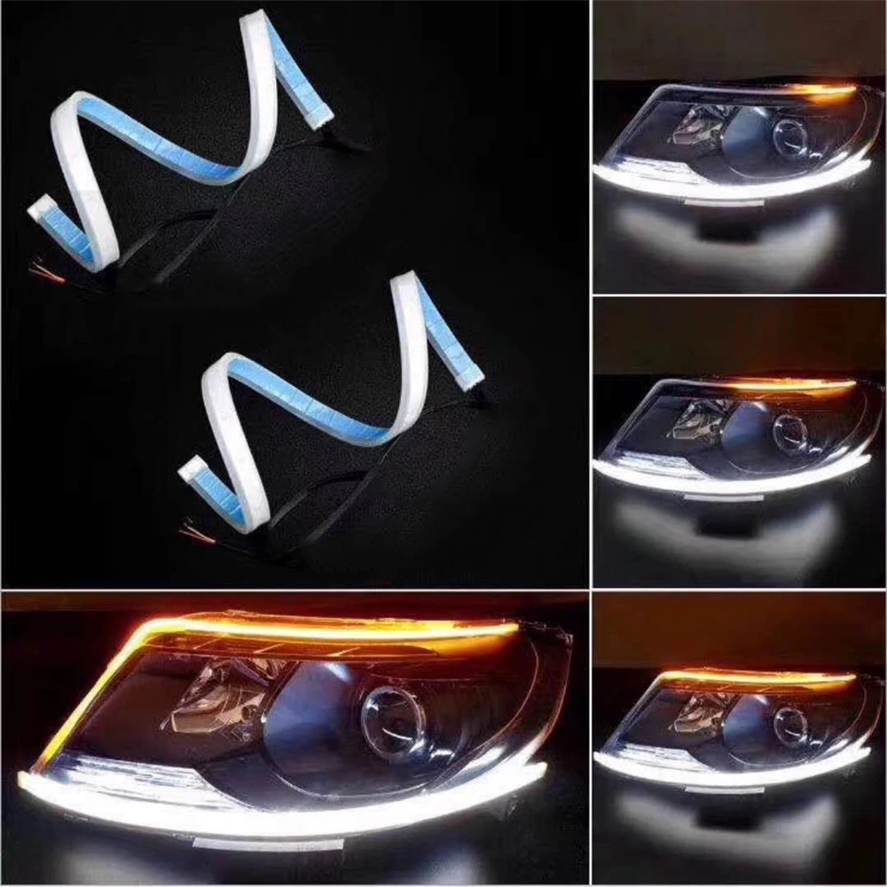 1 пара очень тонком каблуке авто DRL светодиодный Габаритные огни белый переднего