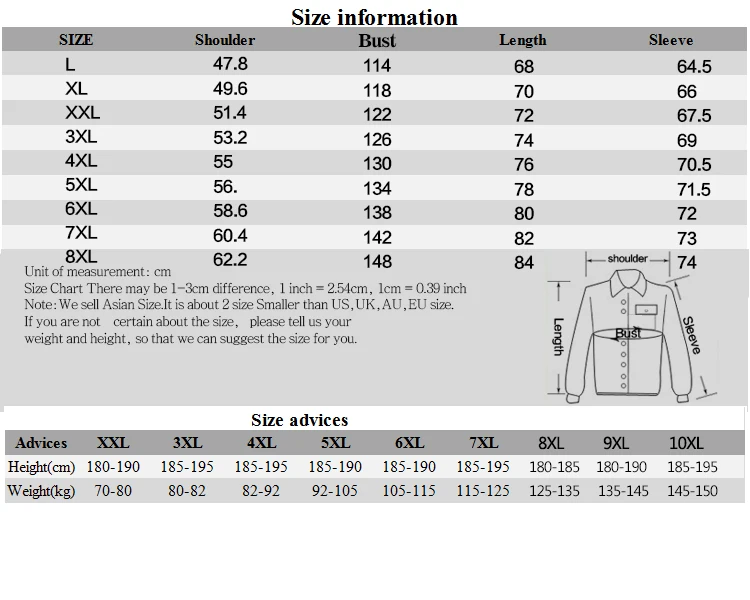 

2019 New Brand Mens Casual Jacket Large Size Men Pilot Bomber Jacket Male Plus Size XXXXL 6XL 7XL 8XL Overcoat