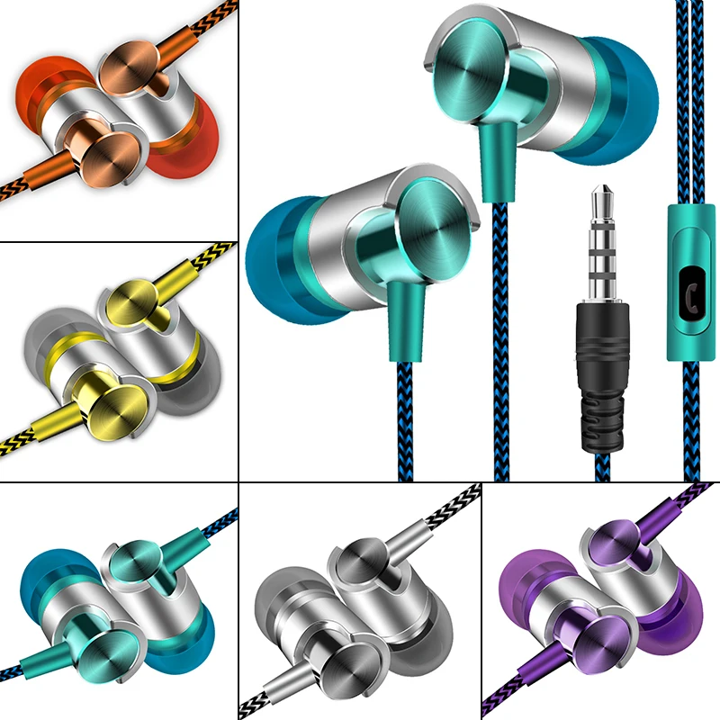 

NEW Super Bass Stereo Universal 3.5mm In-Ear Stereo Earbuds Earphone With Mic For Cell Phone For Xiaomi Huawei IPhone Samsung