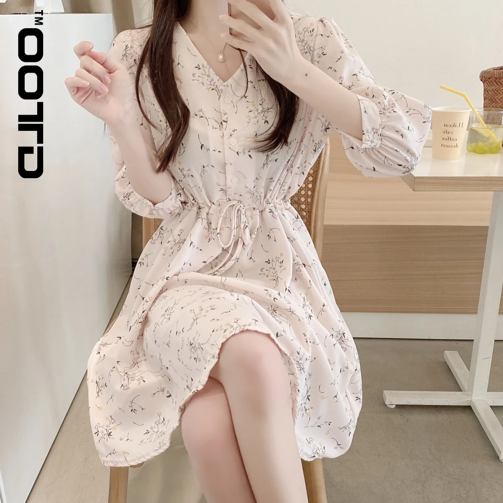 

2021 Plus Size Floral Print Summer Dress Evening Long Vintage Dresses Oversize Short Sleeve Beach Women Dress Robe Vestido Prom