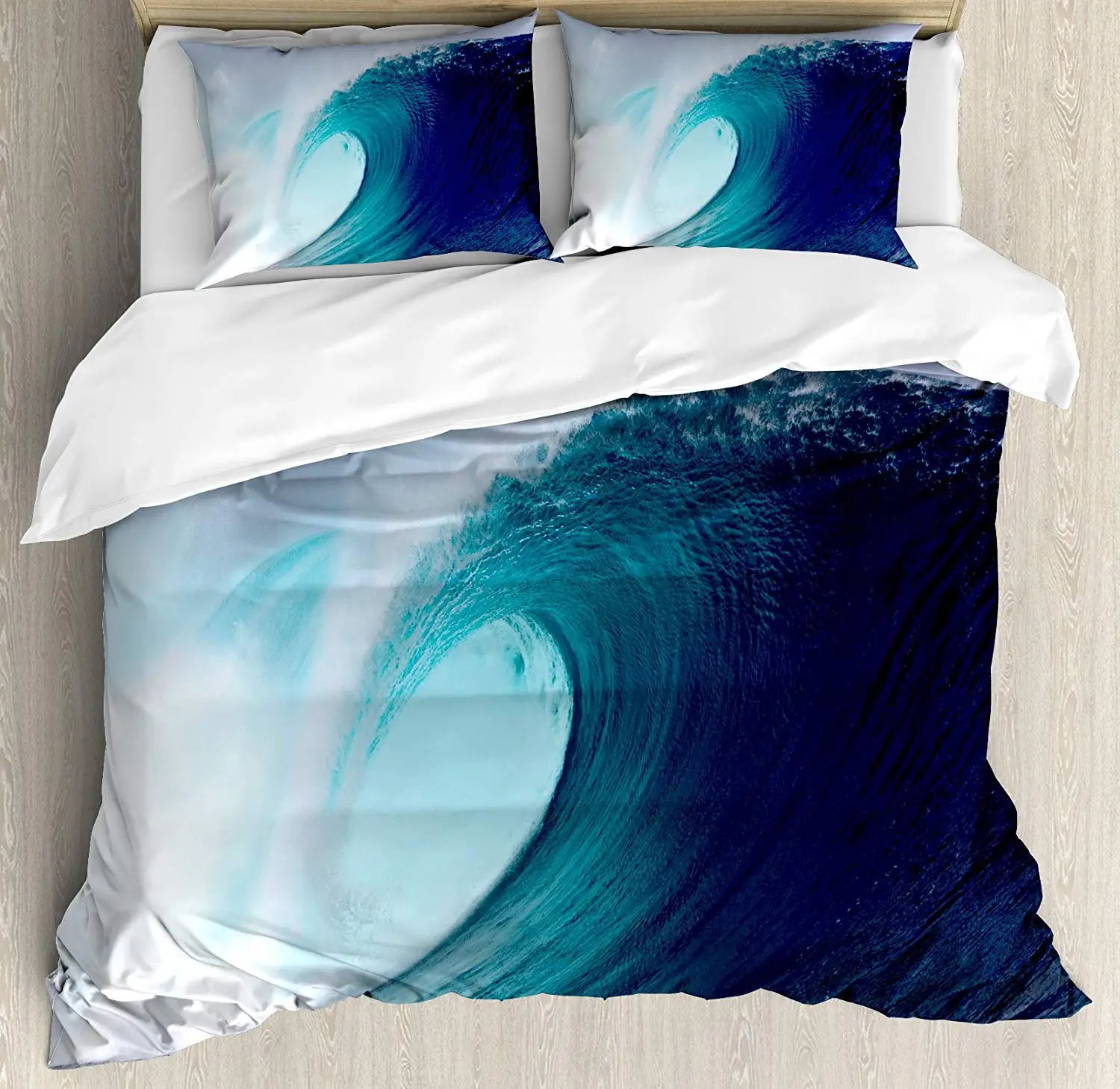 Набор пододеяльников Ambesonne королевского размера тропический серфинг Волна на