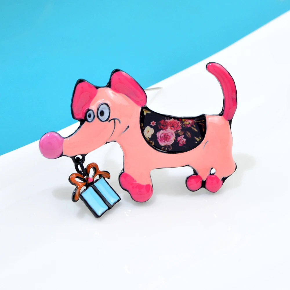 CINDY XIANG эмаль броши в форме собаки для женщин большой рот щенок булавки милые