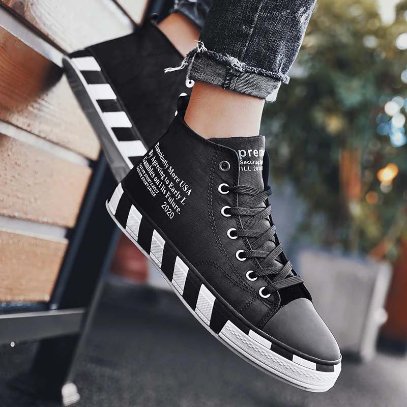 FAN PAO 2020 легко застёгивающийся в винтажном стиле Высокий Верх холщовый