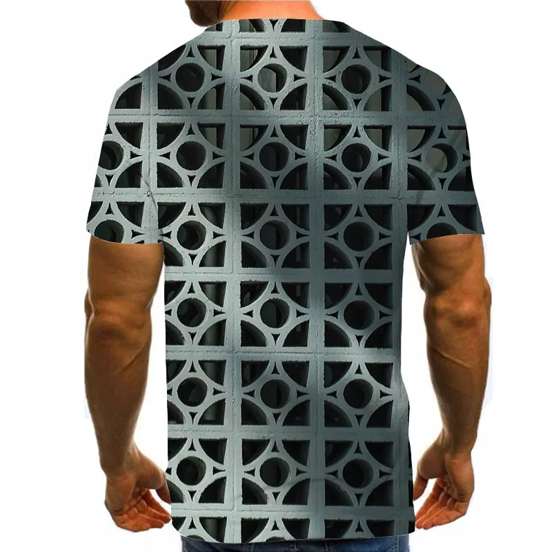 

Men Graphic T Shirts Round Neck 3D Print Short Sleeve Daily Top Tees