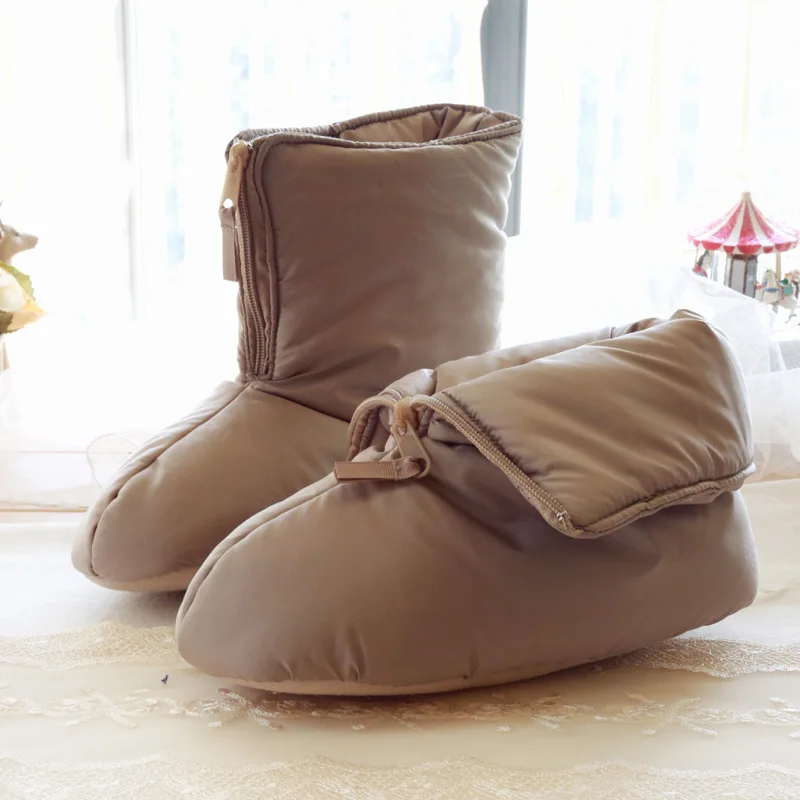 

Super Warm Down Bread Shoes Soft Sole Quiet Warm Indoor Cotton Boots FS21S304