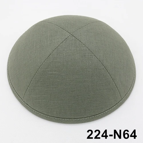 224N64 При покупке более 5 лотов(50 шт.) будет 10% скидка tkippot Kippa Linen KippahLine19cm Yarmulke Beanies JewishSkullies - Цвет: 224N64