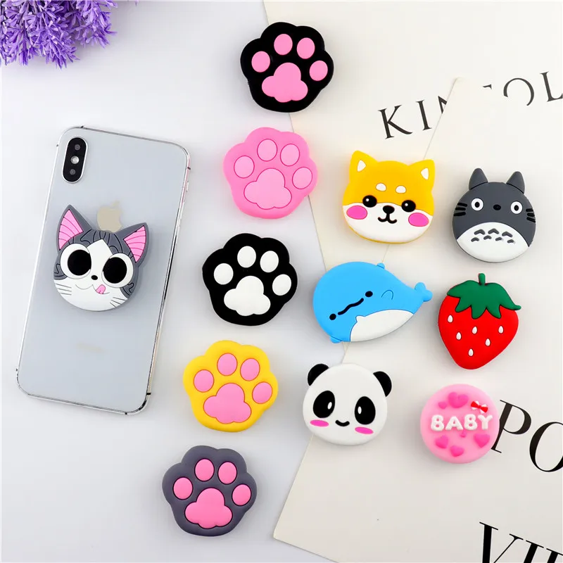 

Cartoon Cute Cat Stand Phone Holder Mobile Phone Stand Socket Mobile Phone Accessories Expanding Stand And Girp Holder For Phone