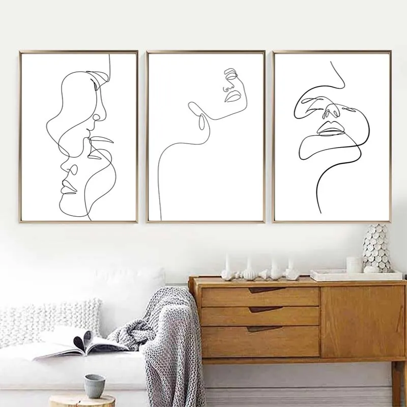 

Nordic Abstract Lady Line Figure Body Canvas Painting Wall Painting Posters Prints Wall Art Canvas for Living Room Home Decor
