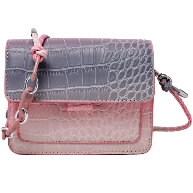 Квадратная сумка через плечо с узором под камень новинка 2021 Высококачественная