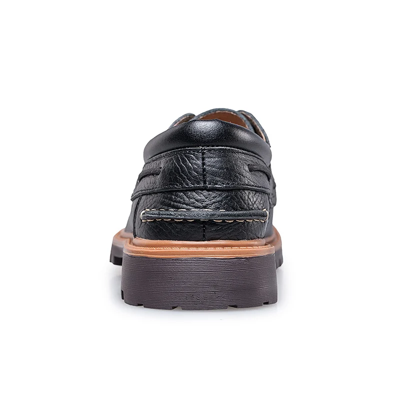 

Spring Autumn Genuine Leather Lace Up Mens Boat Shoes Adult Zapatos De Hombre Casuales Cuero Genuino Fashion High Quality 47s