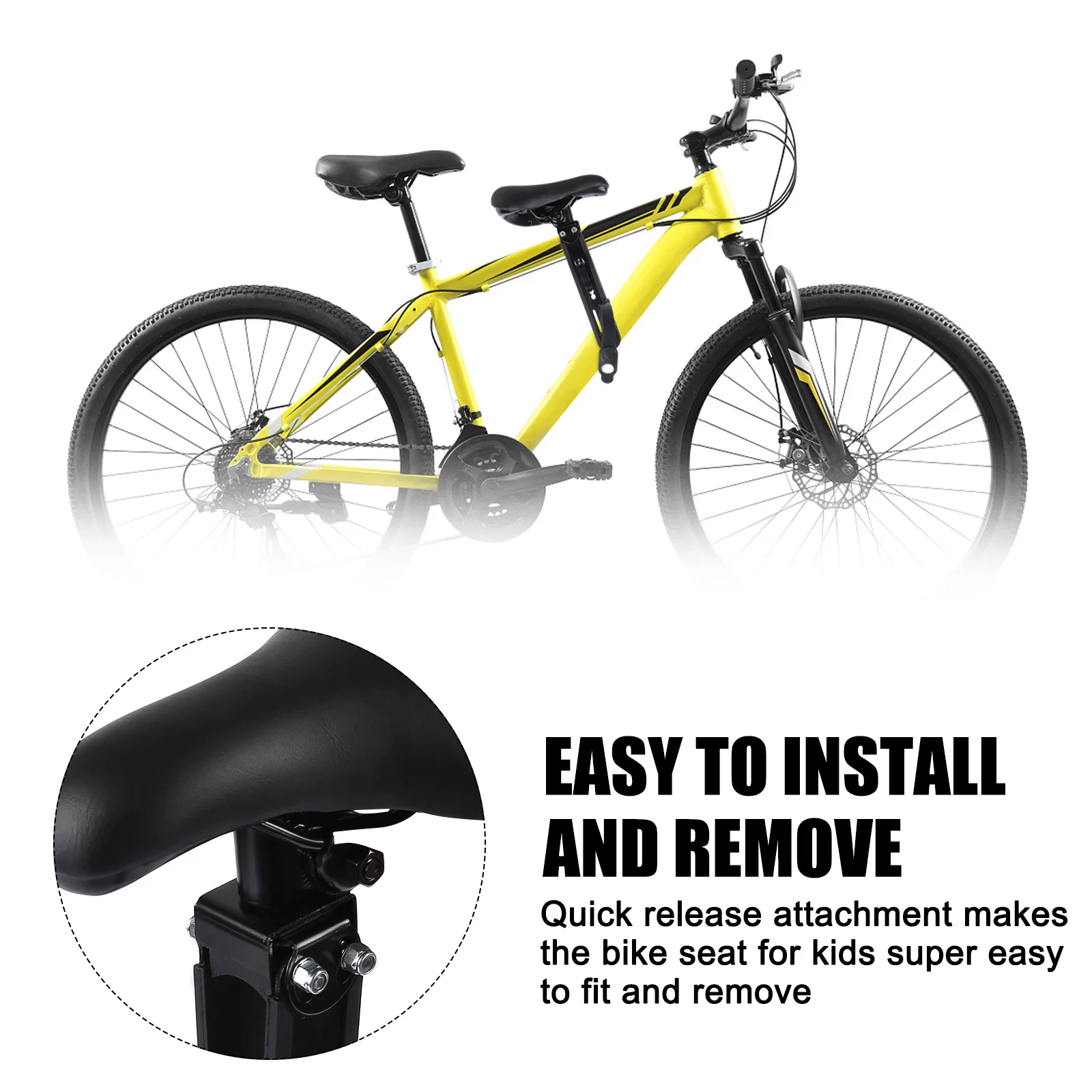 

Adjustable Kids Bike Seat for Mountain Bikes Front Mounted Bicycle Seats Easy to Install for Children 2-5 Years ZJ55