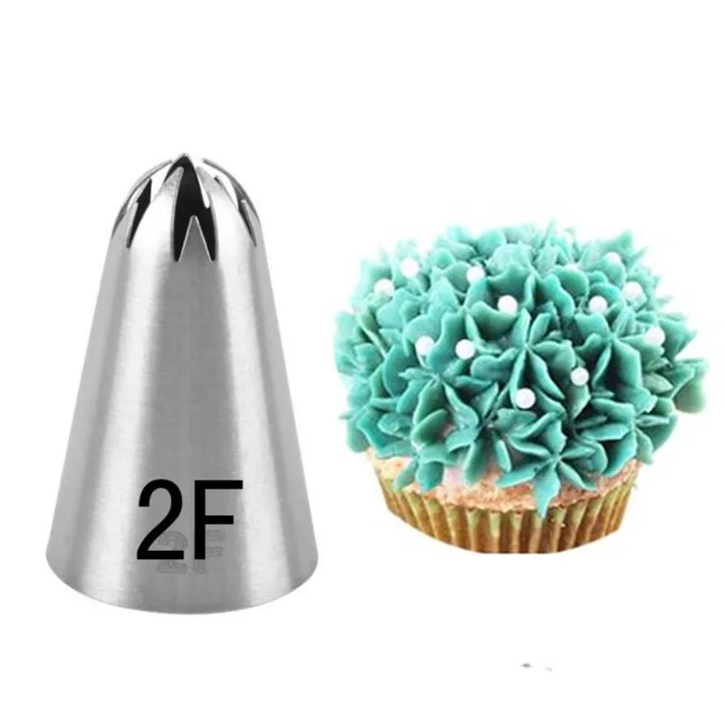 3pcs/Set Big Size Flower Cream Cake Icing Piping Russian Nozzles Pastry Tips Stainless Steel Fondant Decorating Tools |