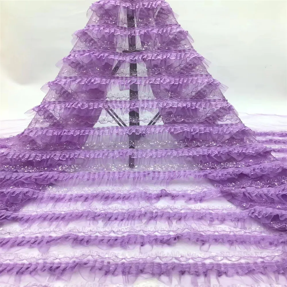 

African Lace Fabric High Quality Lace Wedding Material Net Nigerian Swiss Lace 5 yards French Lace Fabric CD1680-131