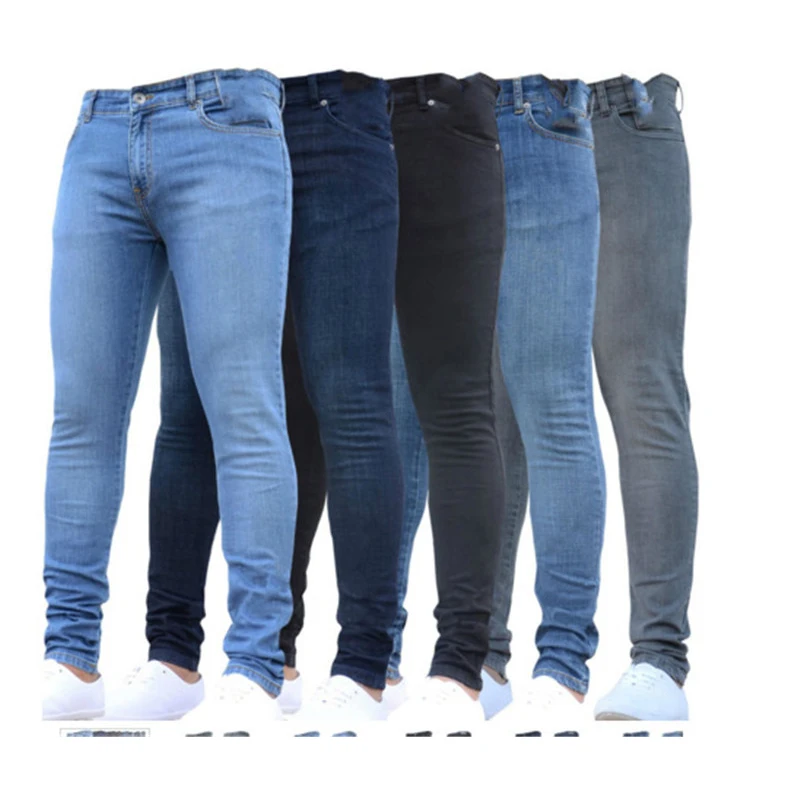 

Jeans Men 2021 Skinny Mens Sexy fashion Stretch Denim Trousers Spring Thin Straight Pencil Jeans Long Pants Male