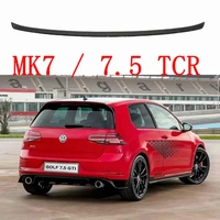 gloss black tcr style rear roof spoiler wing lip fit for vw golf mk7 mk7 5 standard r line and gti 2013 2020