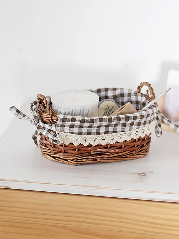 

Home Decor Hanging Pocket Storage Basket Small Sack Sundries Organizer Cosmetic Organizer Cotton Linen Storage Bag