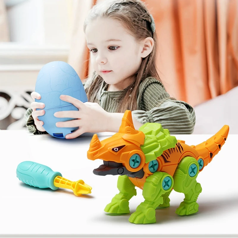 

Children's Dinosaur Construction Boy Toy Set Educational Designer Model Action Figures Disassembly Assembly Puzzle Toys for Kid