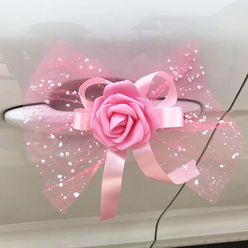 6 шт./компл. красивый цветок розы для свадьбы автомобильные дверные ручки