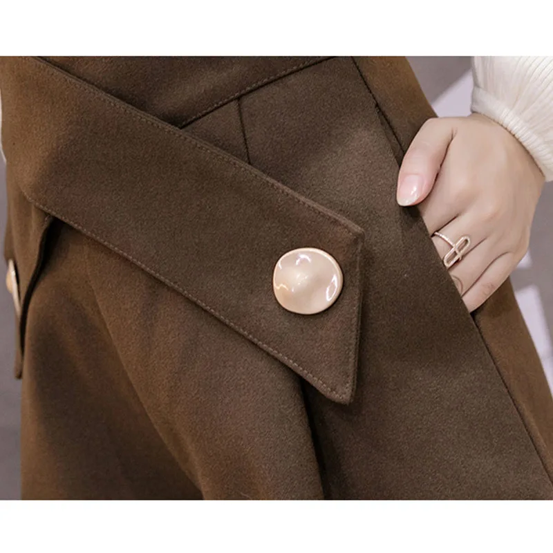 Шорты женские шерстяные с поясом теплые зимние утепленные завышенной талией