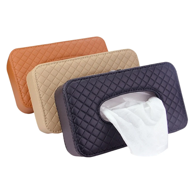 Кожаная автомобильная коробка для салфеток автомобильный солнцезащитный