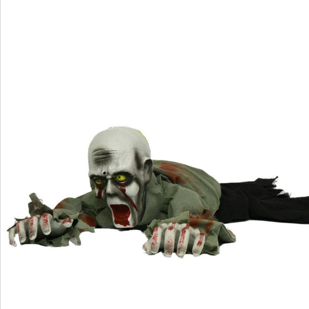 

Crawling Ghost Halloween Haunted House with Glowing Eyes and Screaming Sound Prop