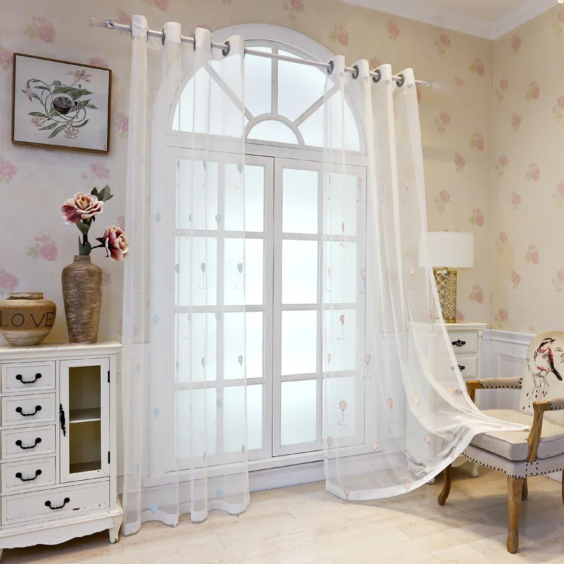 Готовые занавески с вышивкой воздушными шарами тюль для гостиной спальни