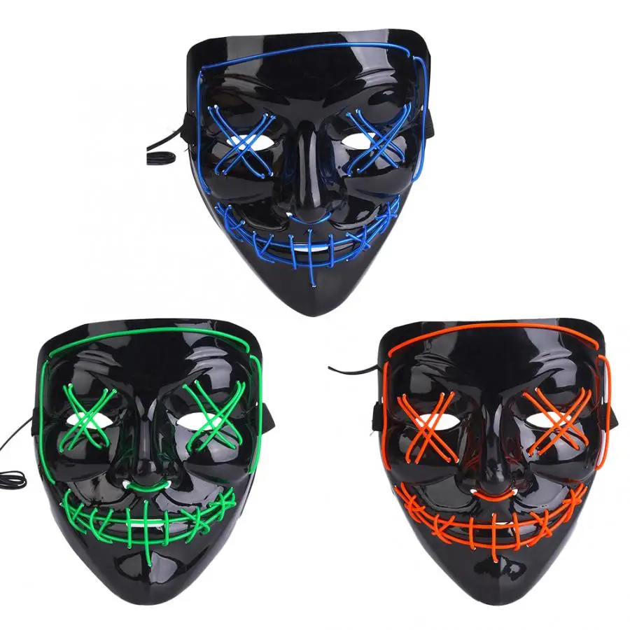 Маска на Хэллоуин с подвохом страшный свет Клоун в темноте аксессуар для