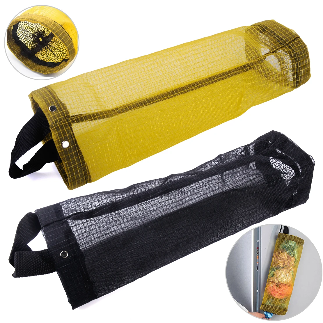 

Домашний настенный Висячие Бакалея держатель для мусорного мешка диспенсер Полиэстер Кухонный Органайзер хранилище держатель