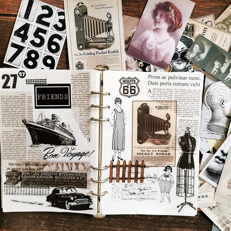 59 шт./пакет винтажные европейские женские фотообои для рукоделия скрапбукинга