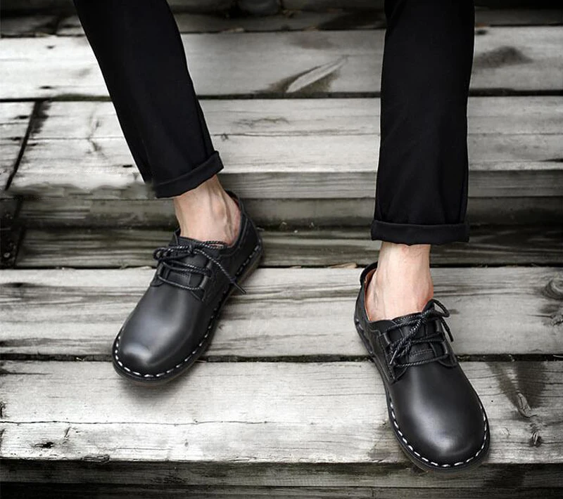 ZFTL, новая мужская повседневная обувь мужская обувь для отдыха из натуральной кожи на шнуровке, мягкая кожа, нескользящая обувь Мужская обувь в деловом стиле весна-осень, 074