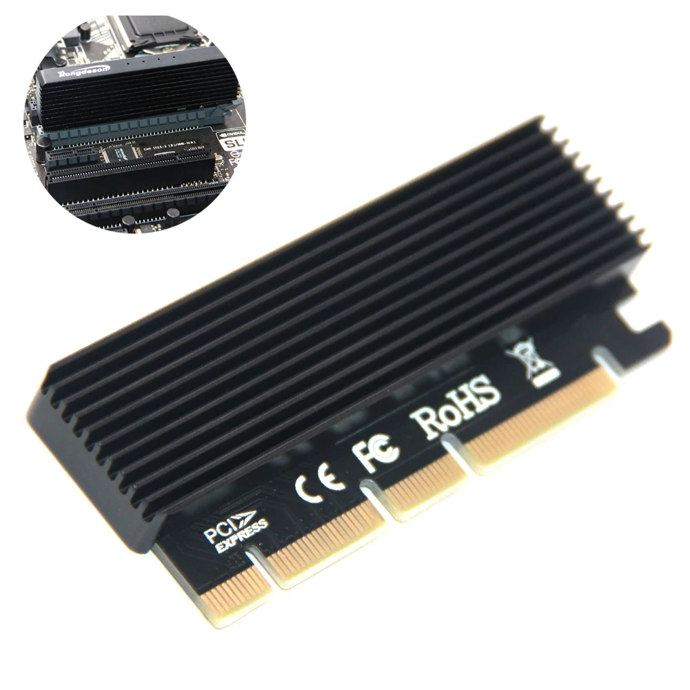M.2 NVMe SSD NGFF к PCIE 3 0 X16 адаптер с светодиодный M ключ интерфейсная карта Suppor PCI Express 0x4