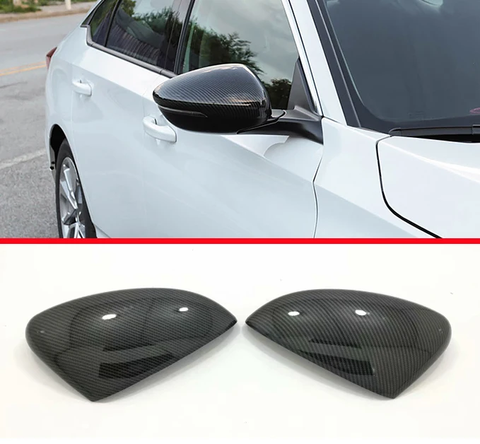 

Carbon Fiber Style Car Accessories Side Mirror Cover Trim Rear View Cap Overlay Molding Garnish For Honda Accord MK10 2018 2019