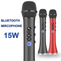 l 698 professional 15w portable usb wireless bluetooth karaoke microphone speaker home ktv for music playing and singing speaker