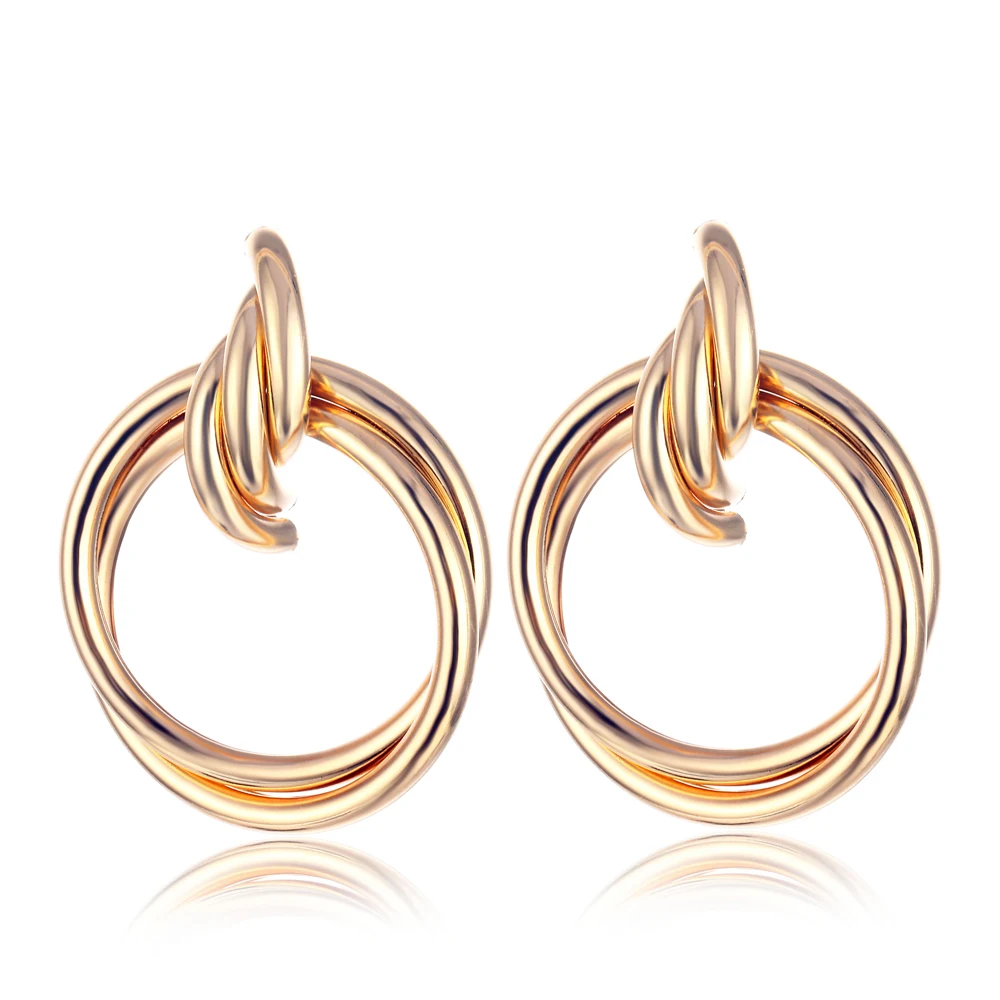 Лидер продаж классические простые серьги круглые Комбинированные Серьги из