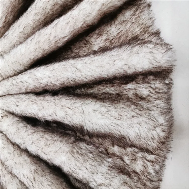 Ткань из искусственного меха белый кофейный наконечник для волос двухцветная