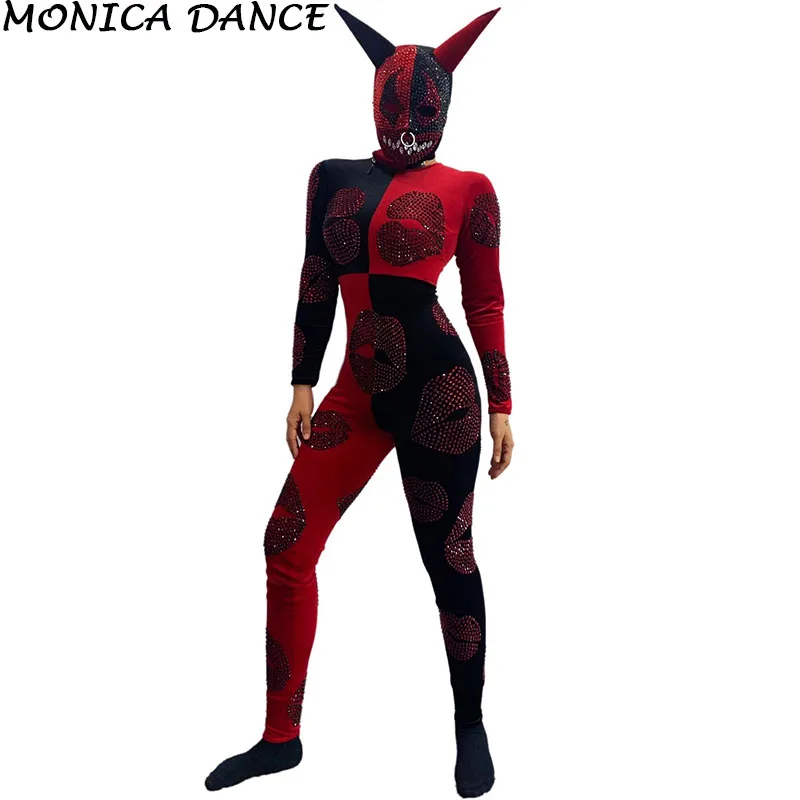 

Женский сценический комбинезон, костюм для Хэллоуина, вечеринки, косплей, мужской, женский, Dj Dsgogo, головной убор, сценический костюм