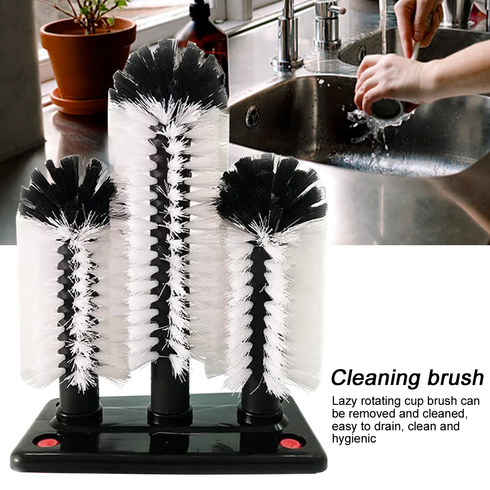 Щетка для очистки бар ручной Универсальный с основанием всасывания воды бутылки