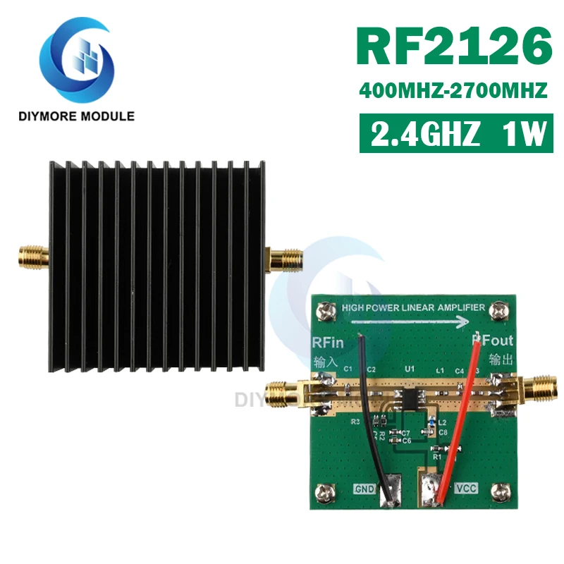 RF2126 400MHZ 2700MHZ широкополосная RF Мощность усилитель 2 4 ГГц 1 Вт светодиодные лампы