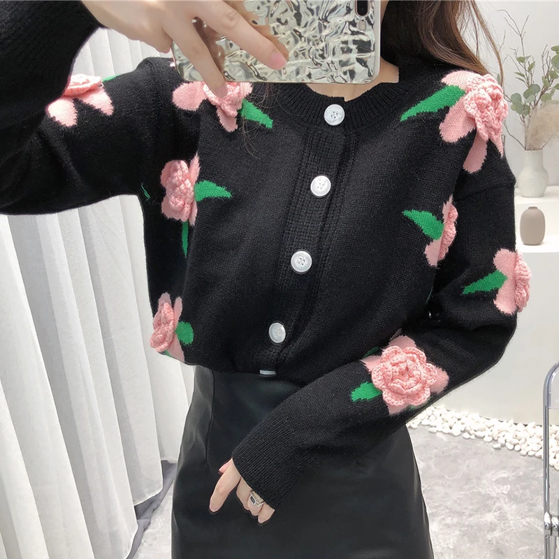 Женский винтажный трикотажный кардиган куртка в стиле преппи женский свитер