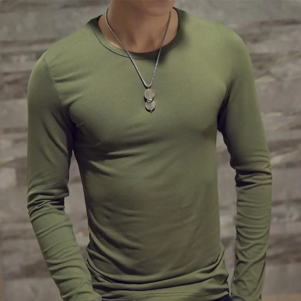

T-shirt Casual O Neck Long Sleeve Slim Sports Top for Outdoor