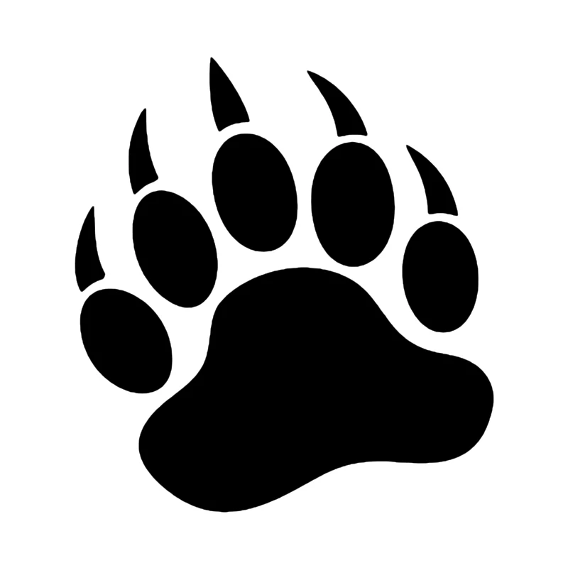 Высекающая виниловая наклейка «Медвежья лапка», автомобильная наклейка, водонепроницаемые Автомобильные украшения на кузов автомобиля, бампер, заднее окно, ноутбук, выберите размер # S60111