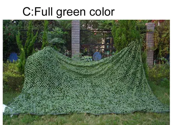 C 3x4m Full green 3*4 м четыре цвета камуфляж сетка камуфляж жалюзи сетка чехол для армии Военная Охота Кемпинг Военная фотография наблюдение за птицами - Цвет: C 3x4m Full green