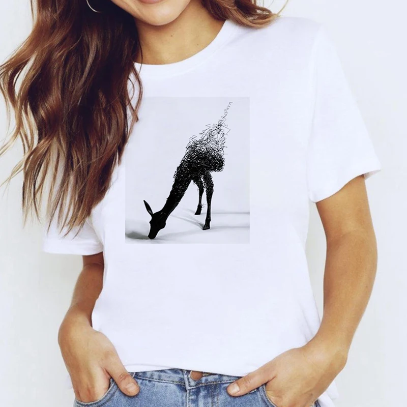 

Art Abstract T-shirts Women's Summer Clothes for Women-clothing Short Sleeve Tops T-shirt Woman Female Crop Top With Sleeves Tee