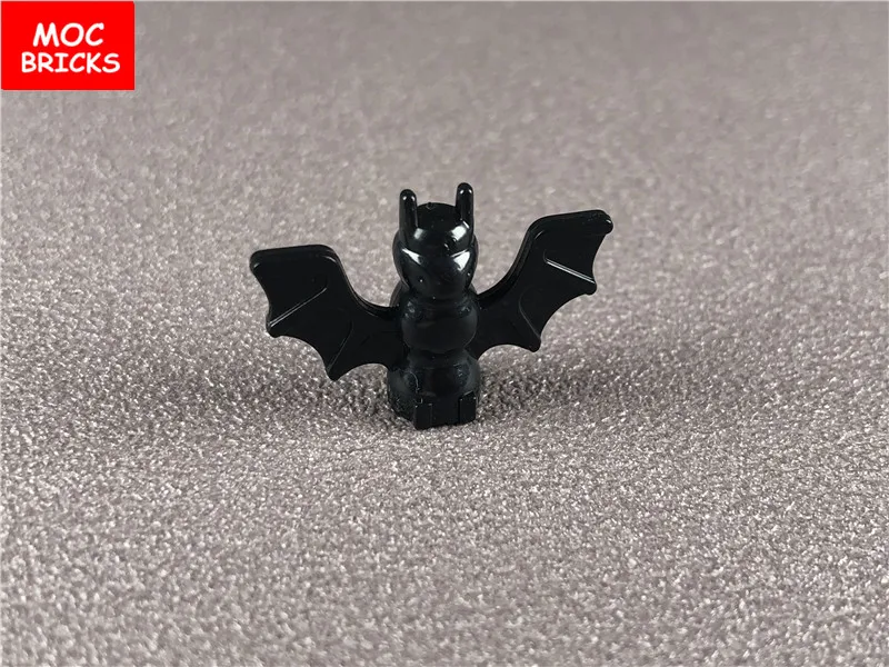 10 шт./лот MOC кирпичи черные летучие мыши животные Воздушный Летающий замок