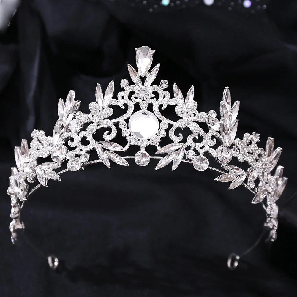 

Wedding Crown Hair Jewelry Bridal Headpiece woman Baroque Rhinestones Crystal Tiaras Bride Party Crowns Wedding Hair Accessories