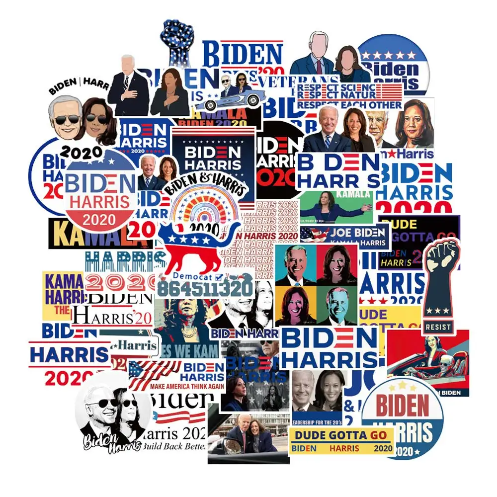 

TiOODRE Graffiti Suitcase Sticker 50 PCS Biden Harris Graffiti Sticker Suitcase Sticker Waterproof for Guitar Cup Car Suitcase