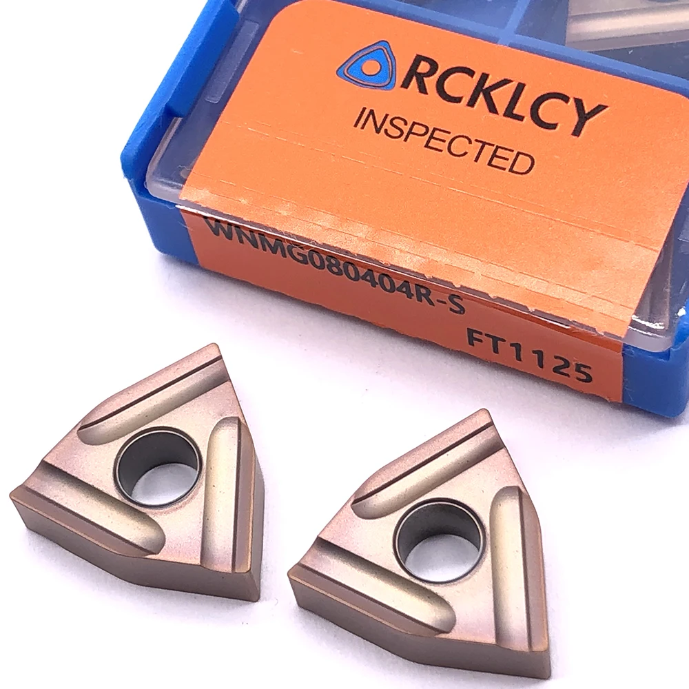 

10pcs RCKLCY Carbide Inserts WNMG080404 R-S FT1125 Cutter CNC Lathe tools Metal External Turning Tool For Stainless Steel