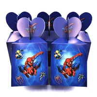 6pcslot spiderman birthday party decorations candy gift cupcake box kids superhero party supplies spiderman baby shower favors