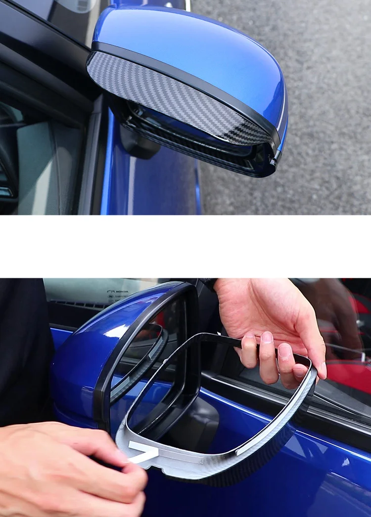 Для Honda Jazz Fit GK5 ABS углеродного волокна Зеркало заднего вида дождевик отделка стайлинга автомобилей Авто Запчасти Стикеры